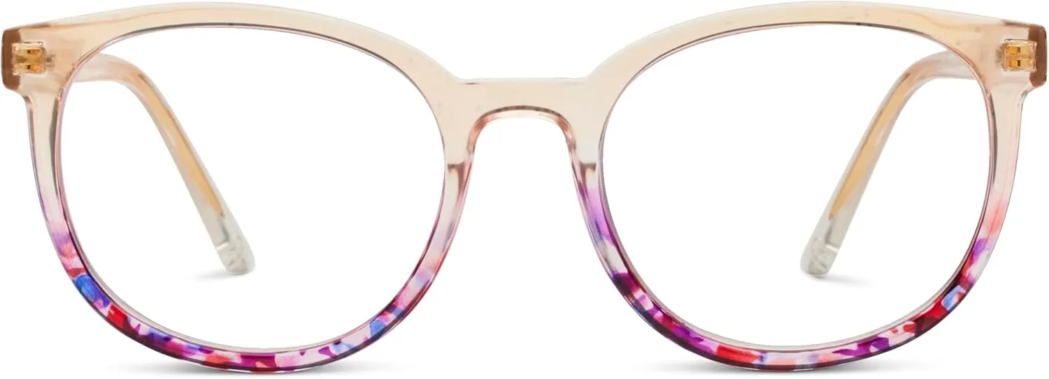 Peepers by PeeperSpecs Women's That's a Wrap Round Blue Light Blocking Reading Glasses