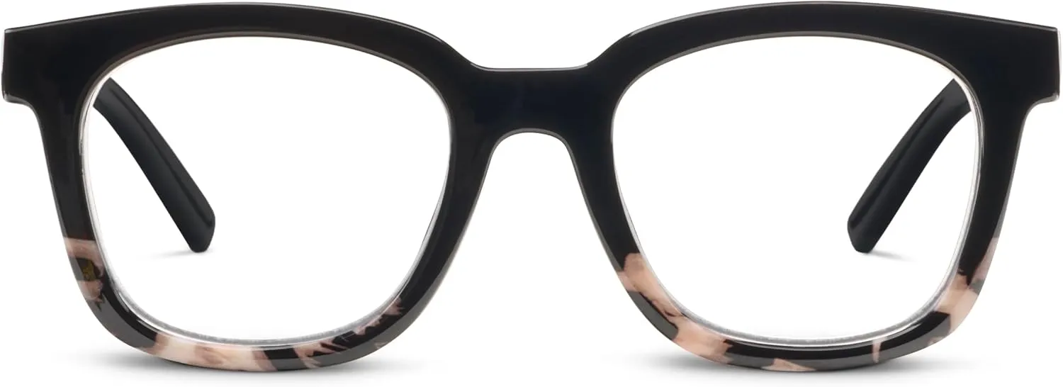 Peepers by PeeperSpecs Women's to The Max Square Blue Light Blocking Reading Glasses