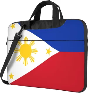 Philippine flag Laptop Bag, Multifunctional Shoulder Messenger Bag, 14.96 Inch Long Computer Case, Briefcase Handbag Shoulder Bag