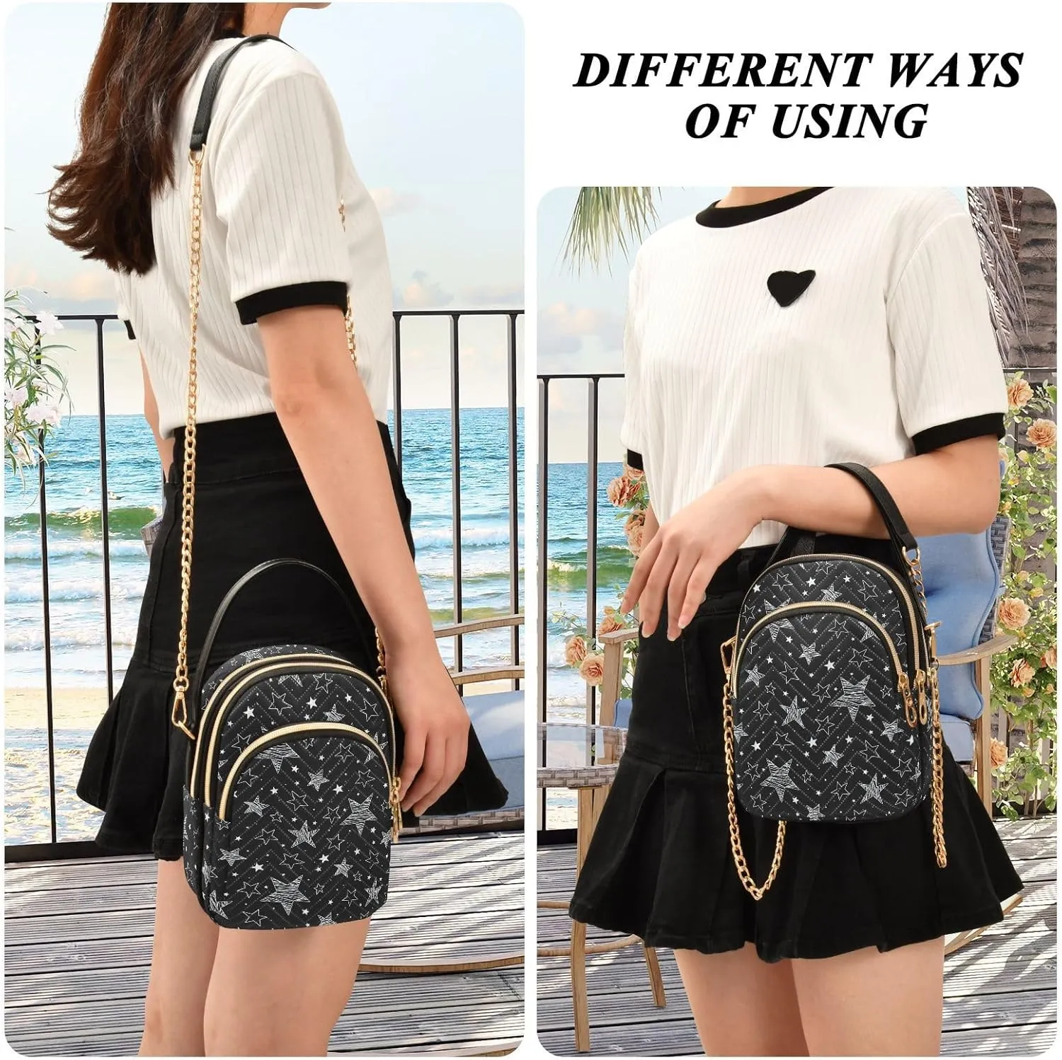 Phone Purse Women Small Cell Wallet Crossbody Bags Women's Crossbody Handbags Mini Shoulder Bag Quatrefoil Teal