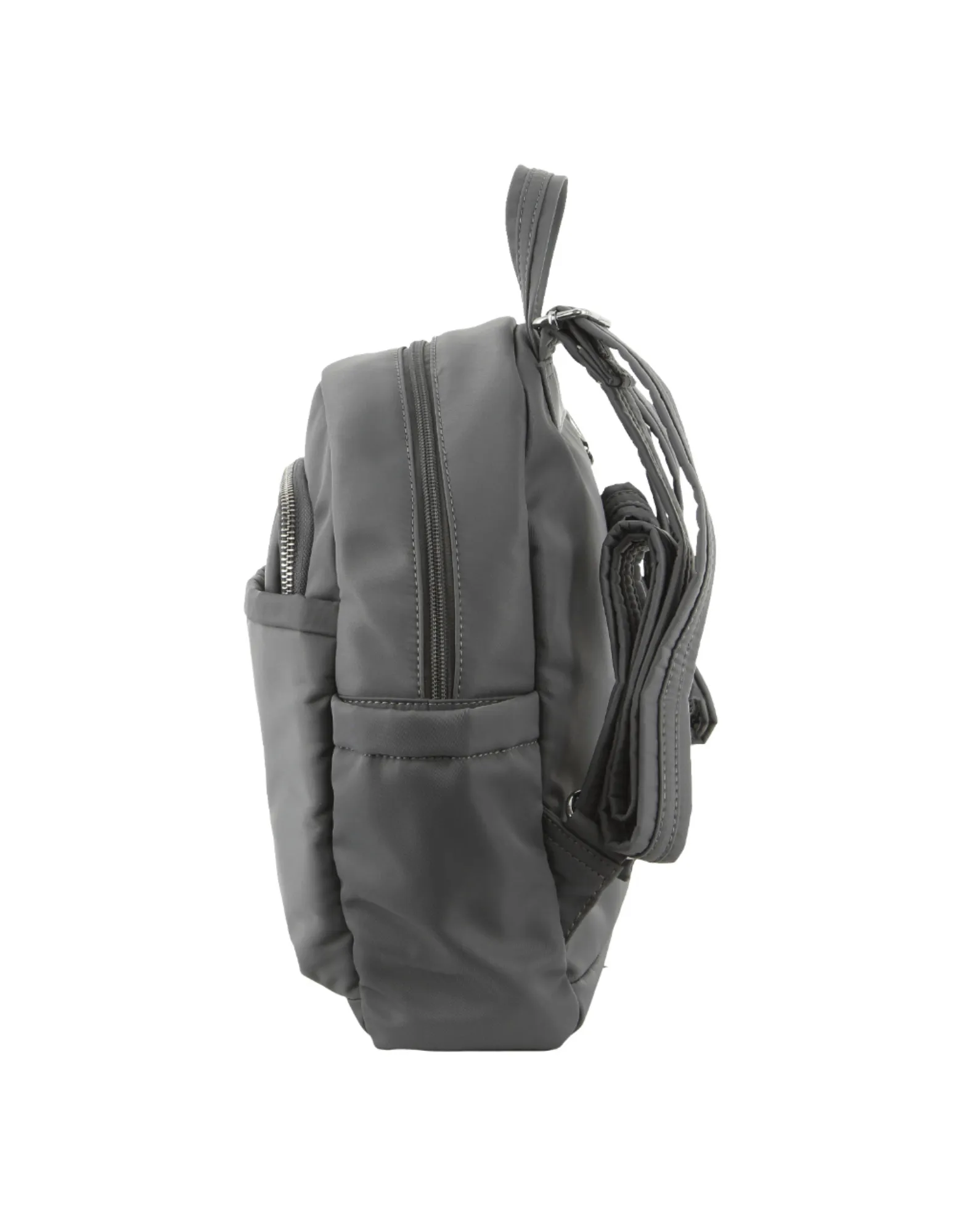 Pierre Cardin Nylon Anti-Theft Backpack in Grey