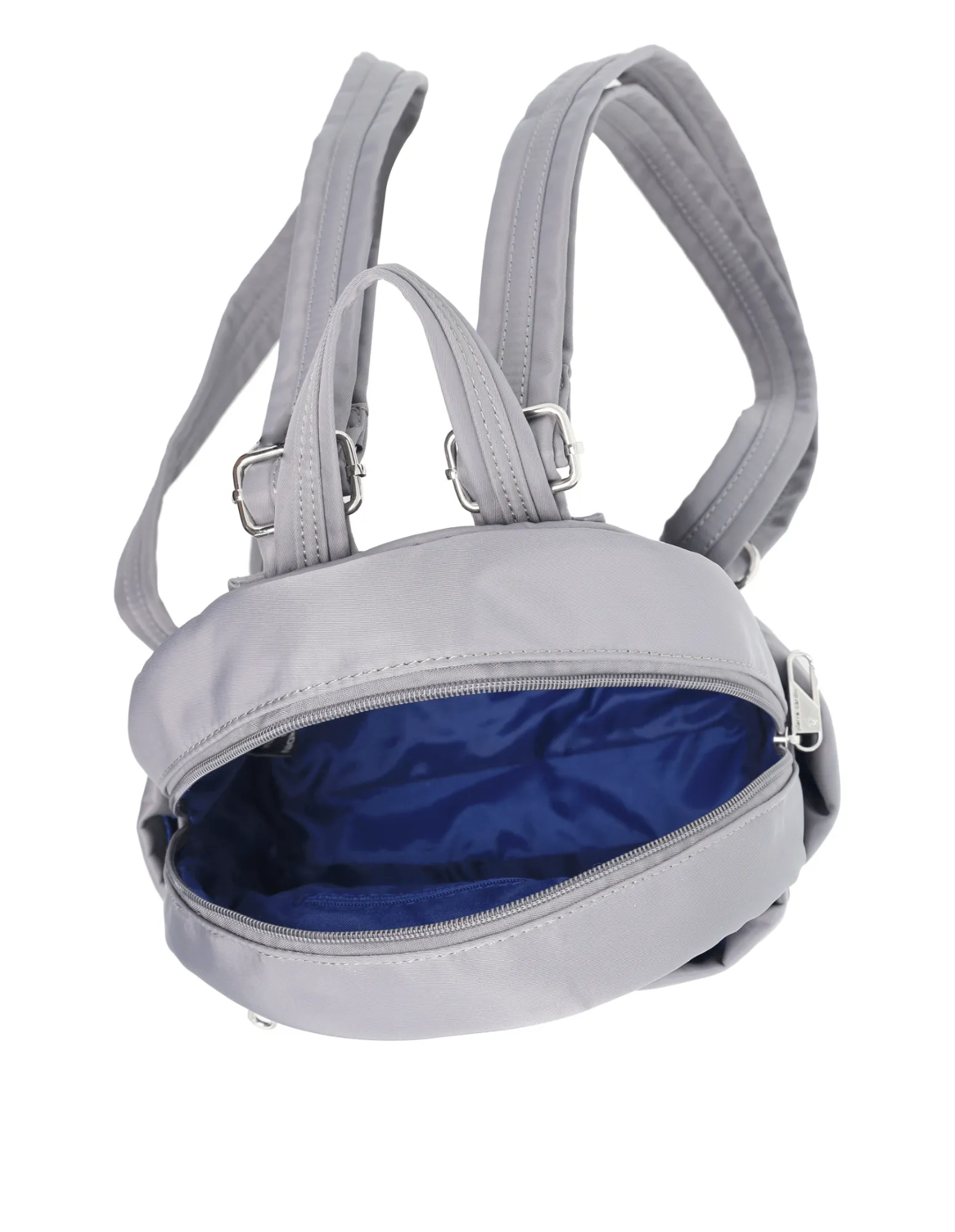 Pierre Cardin Nylon Anti-Theft Backpack in Grey