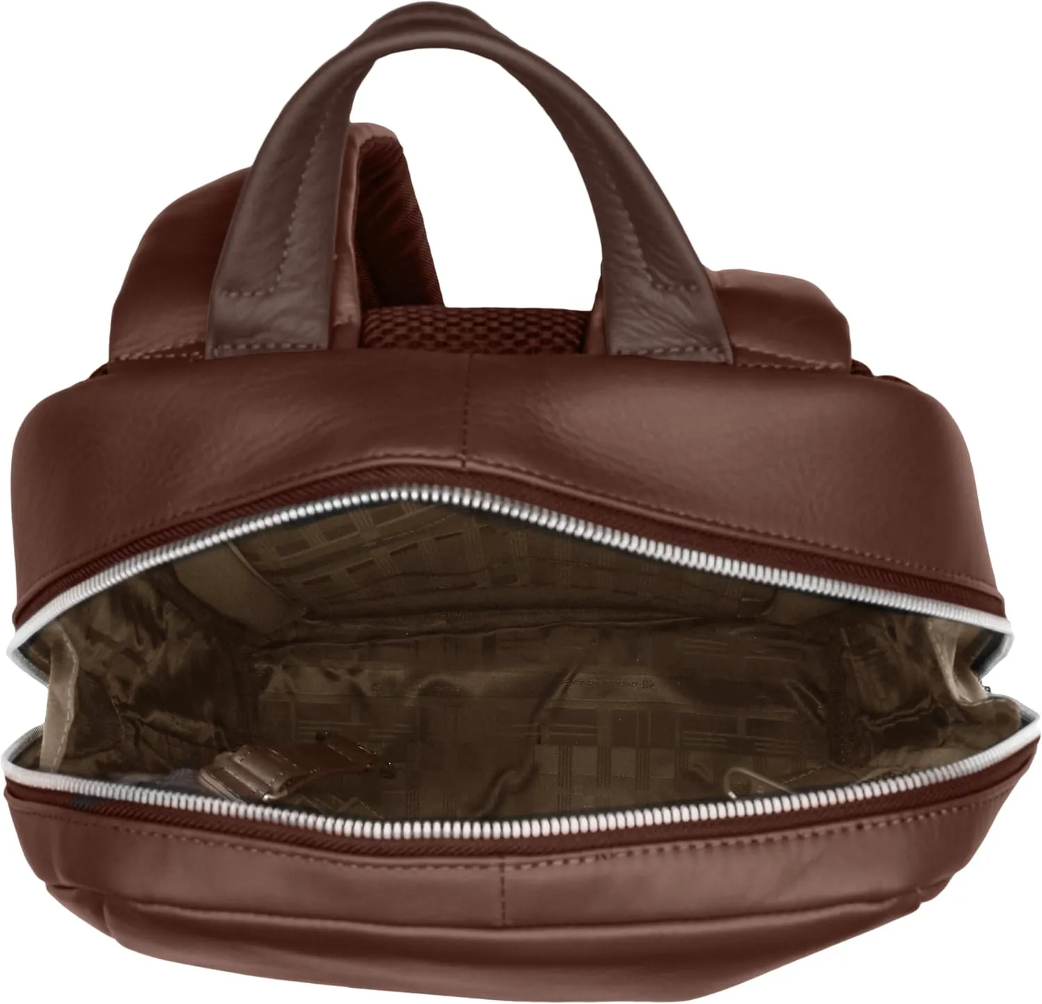 Piquadro Unisex Cary Unisex Leather Dark Brown Backpack Brown