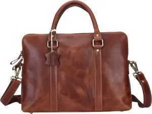Pitaara Genuine Leather Women's Laptop Bag For Laptops Size 14"