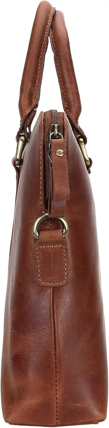 Pitaara Genuine Leather Women's Laptop Bag For Laptops Size 14"