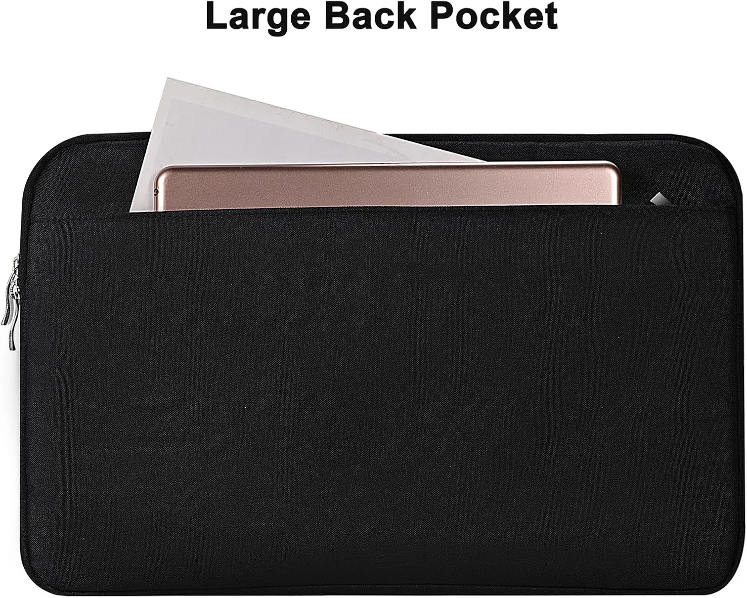 Portable Monitor Case 15.6 Inch, Protective Carrying Sleeve for Most 16.1/15.6 in Monitors, Water Resistant Portable Laptop Display Bag with Accessory Pocket, Size-15.3"x9.8" Black