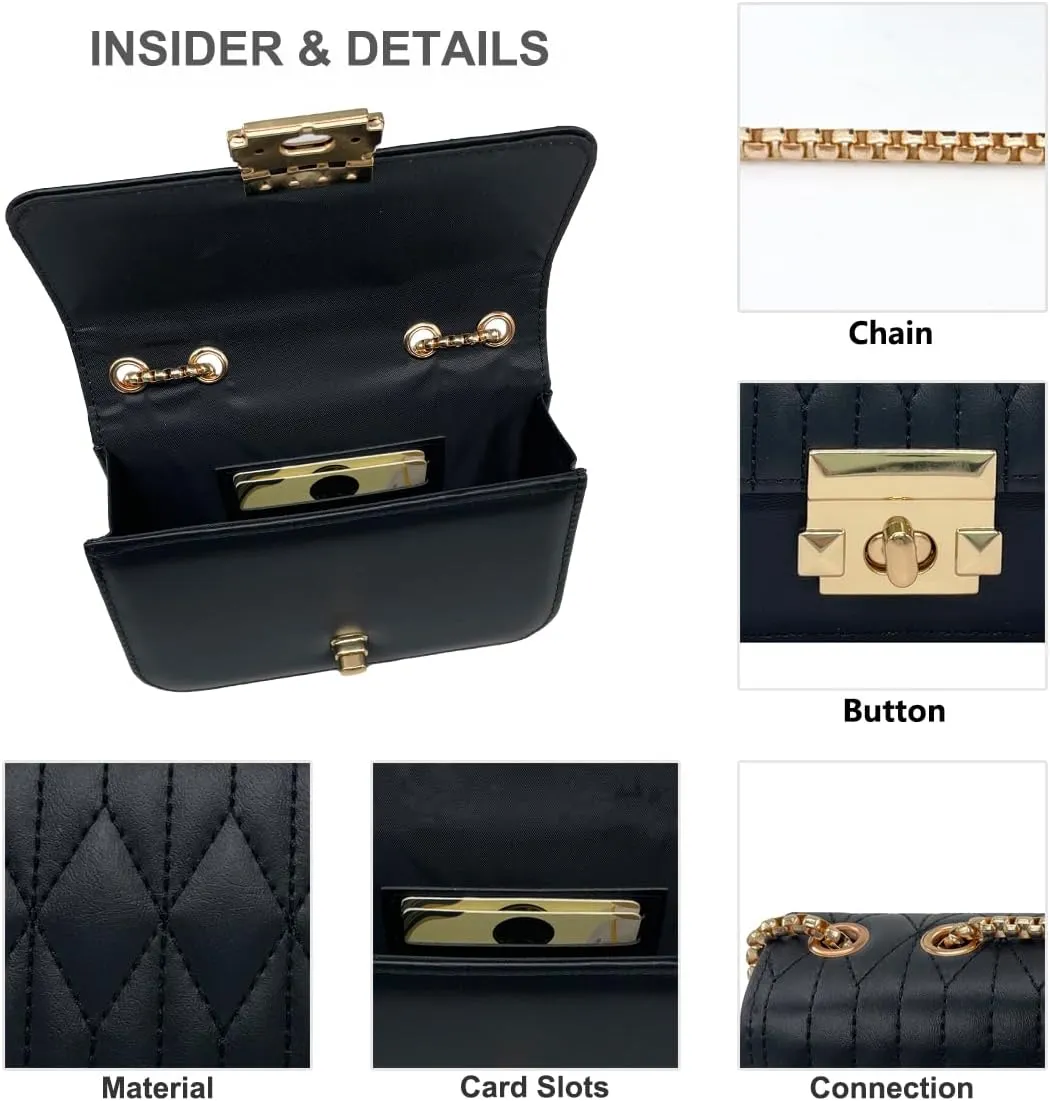 PORT&LOTUS Mini Shoulder Bag for Women PU Leather Small Bags for Women Little Tote Bag Women Purses