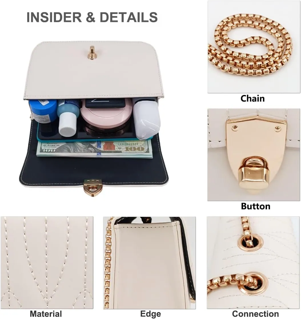 PORT&LOTUS Mini Shoulder Bag for Women PU Leather Small Bags for Women Little Tote Bag Women Purses
