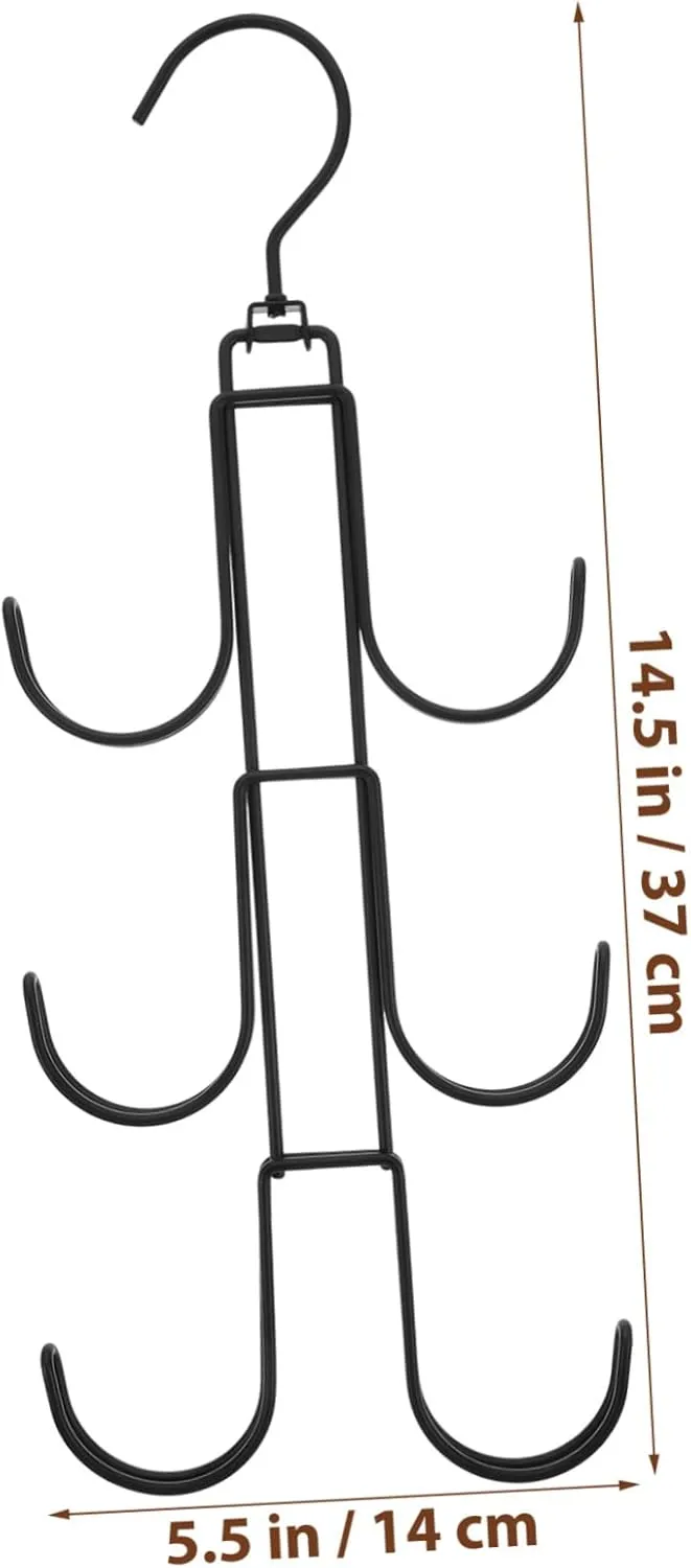 PRETYZOOM Closet Organization Rotatable Wardrobe Hanger Tie Belt Hanger Handbag Scarf Organizer
