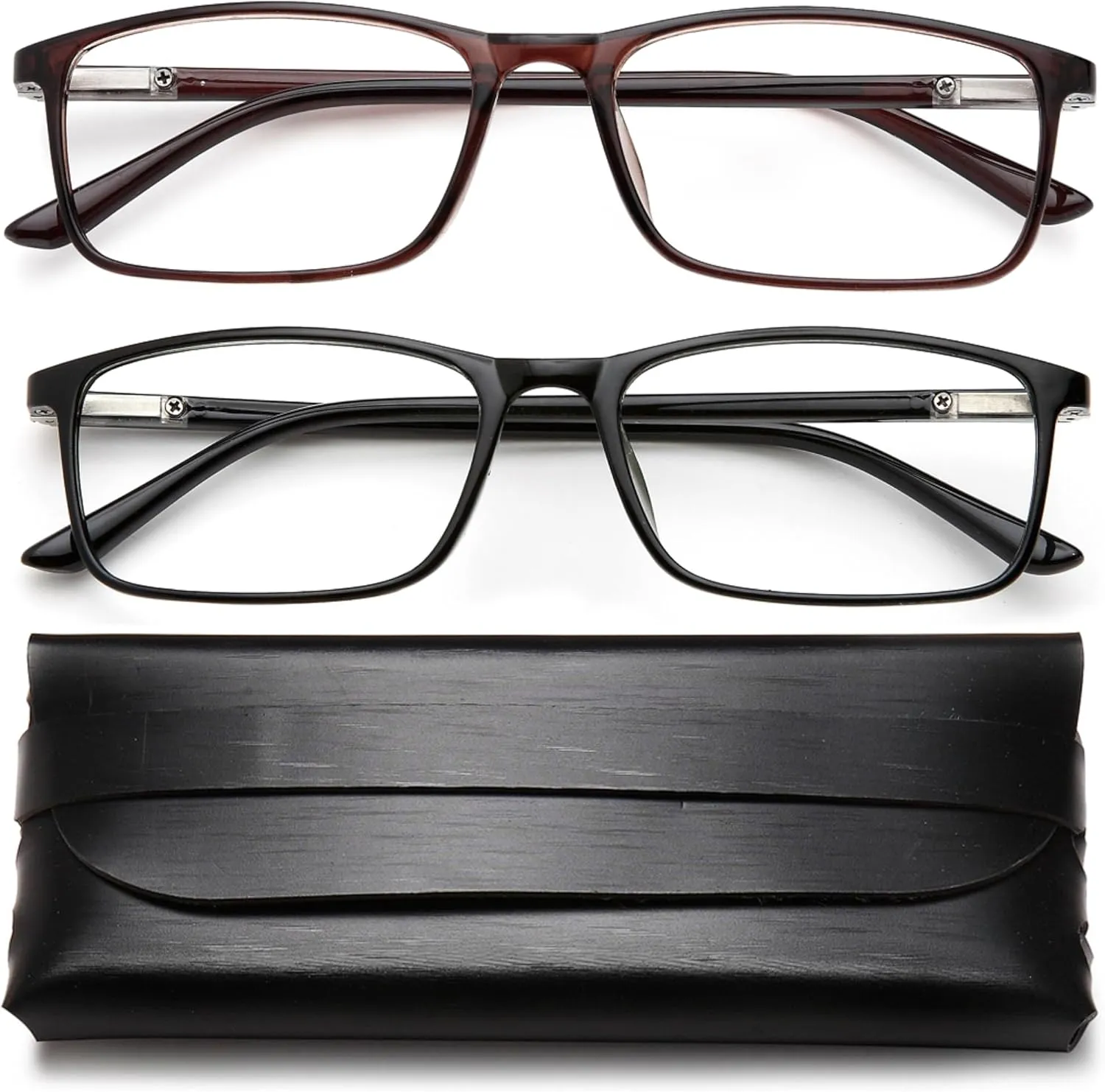 Professional Reading Glasses for Men/Women, Blue Light Blocking Computer Readers with Spring Hinges for Glare and UV Protection