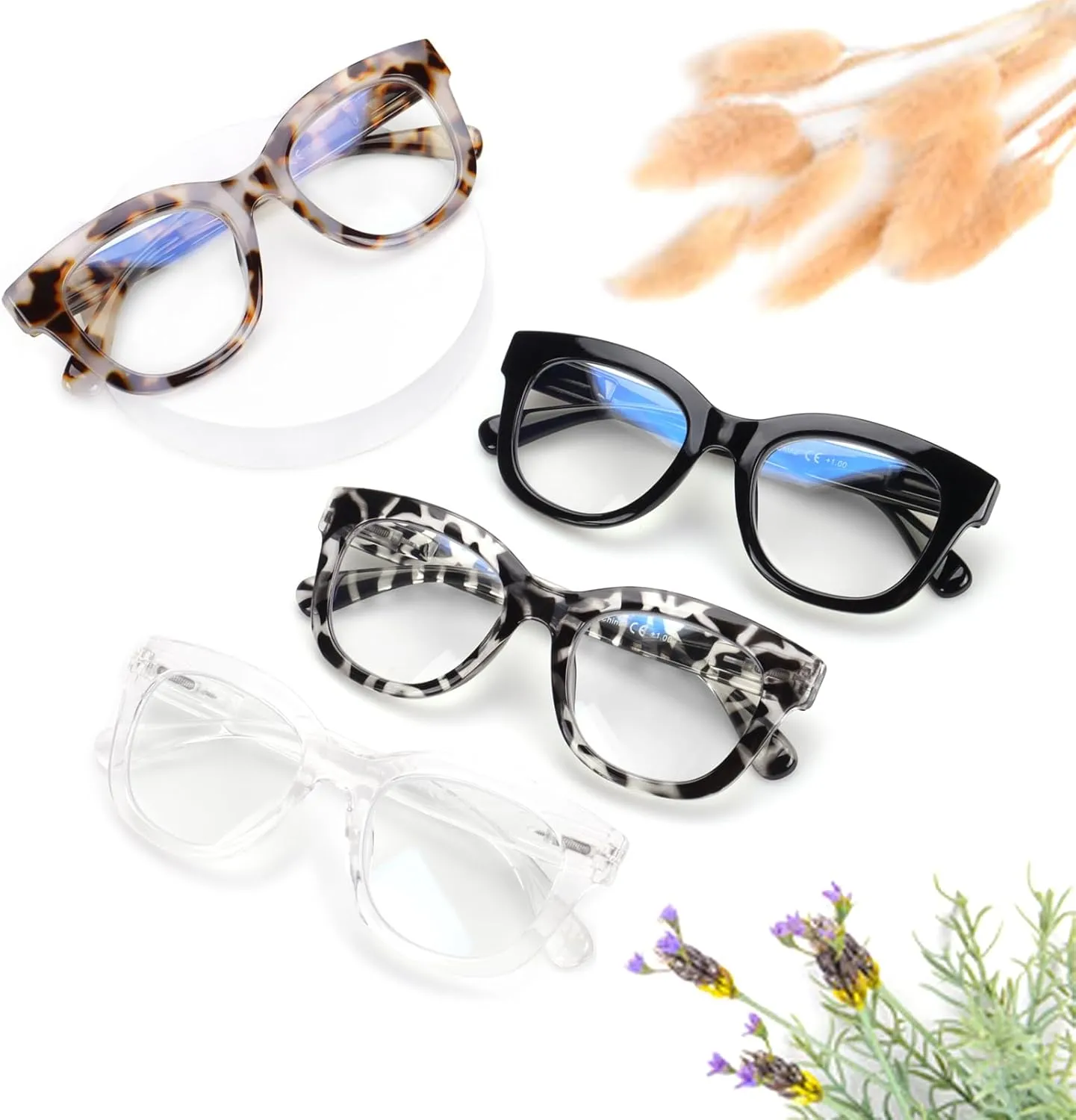 Progressive Multifocus Reading Glasses for Women Men Blue Light Blocking Computer No Line Multifocal Readers