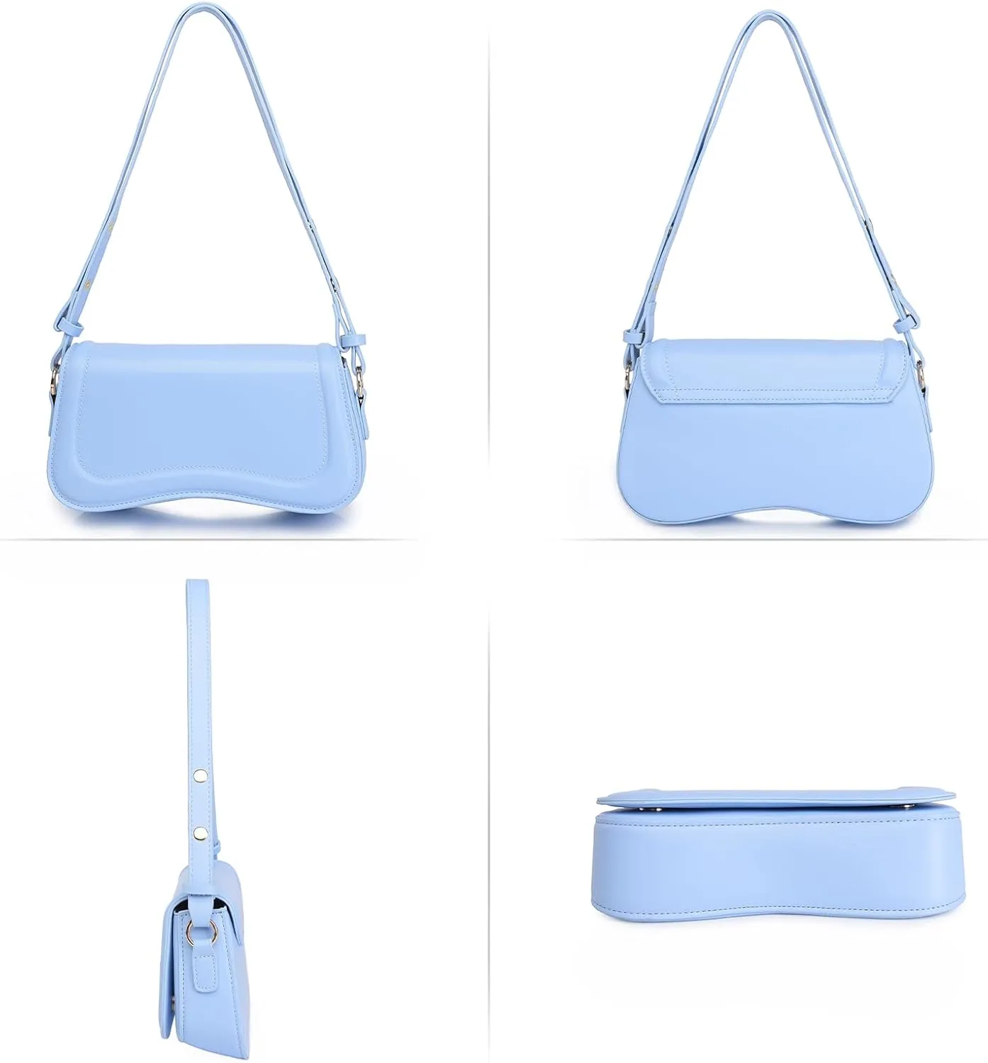 PU Leather Tote Bag for Women with 2 Removable Straps and Zipper Closure