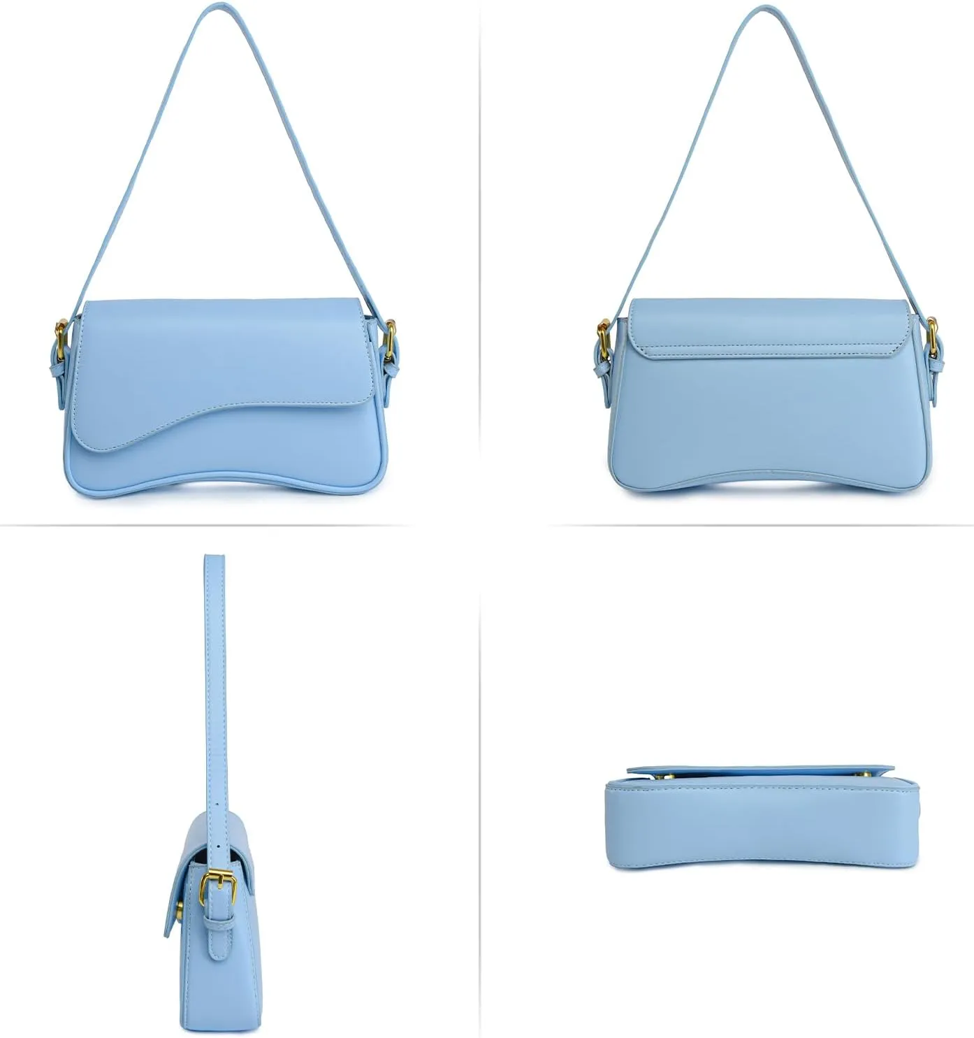 PU Leather Tote Bag for Women with 2 Removable Straps and Zipper Closure