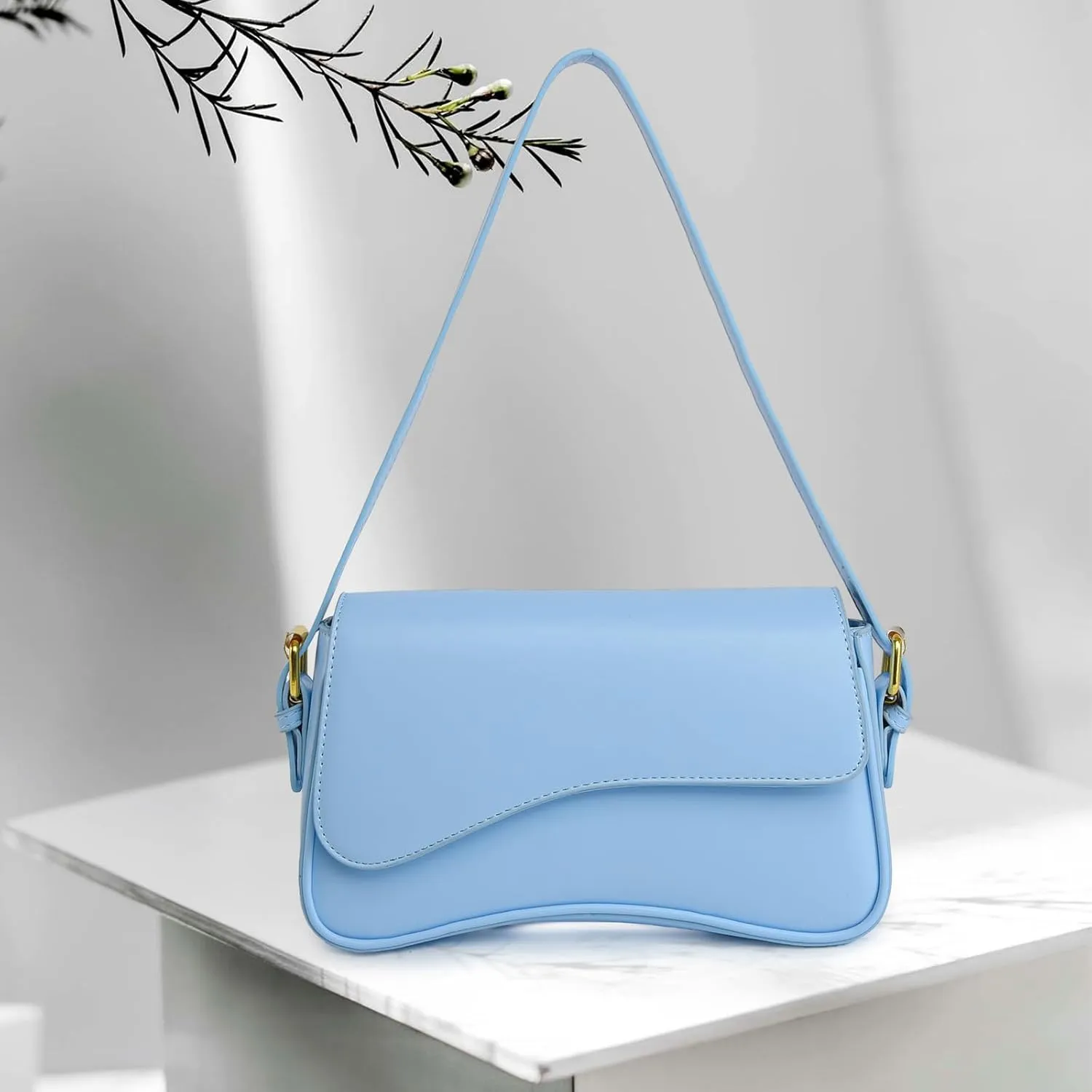 PU Leather Tote Bag for Women with 2 Removable Straps and Zipper Closure