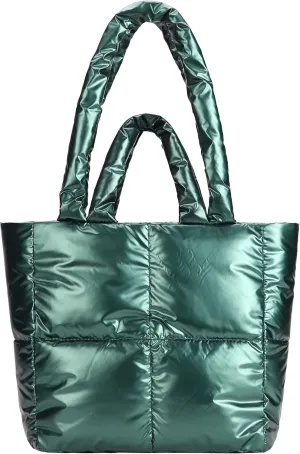 Puffer Bag Padded Puffy Tote Bag, Fluffy Lattice Handbags for Women, Quilted Puffer Tote Bag Shoulder Bag