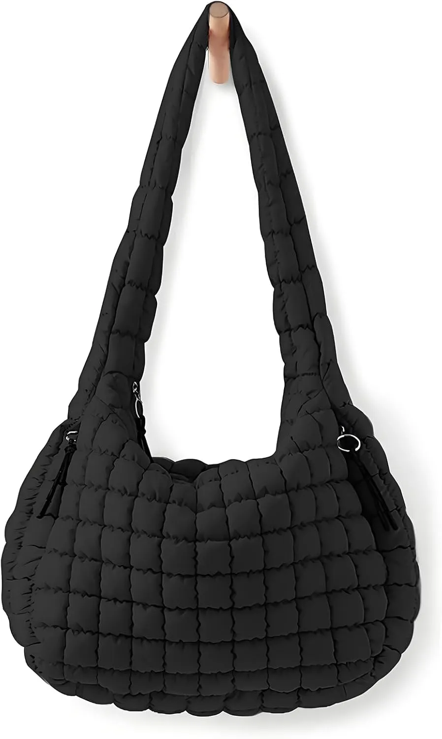Puffer Tote Bag for Women initial Tote Bag Quilted Large Carryall Bag Puffy Cross-body Bag Hobo Handbags
