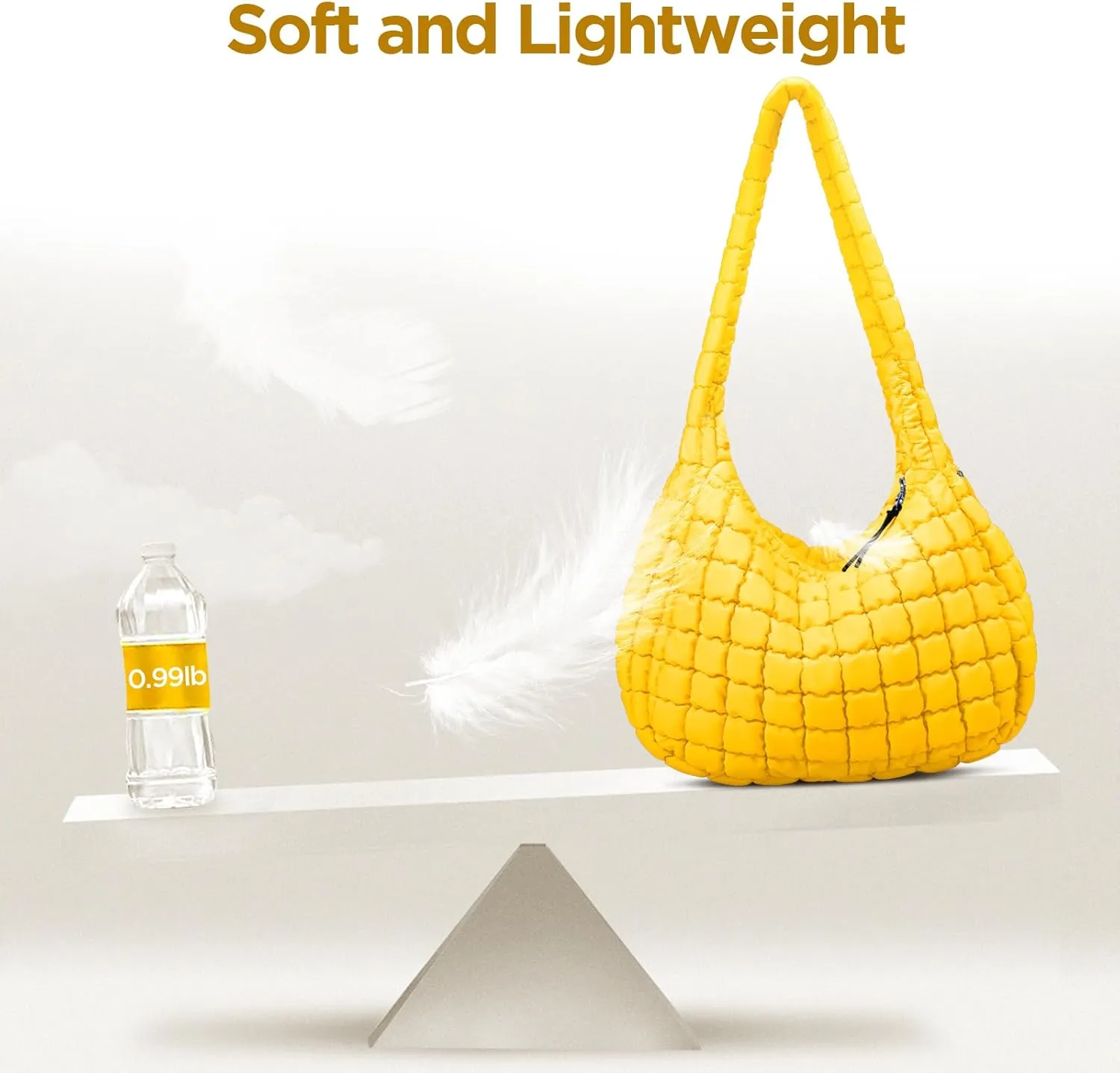 Puffer Tote Bag for Women Large Quilted Tote Bag Quilted Carryall Bag Soft Puffy Crossbody Bag Hobo Handbags Puff Purse