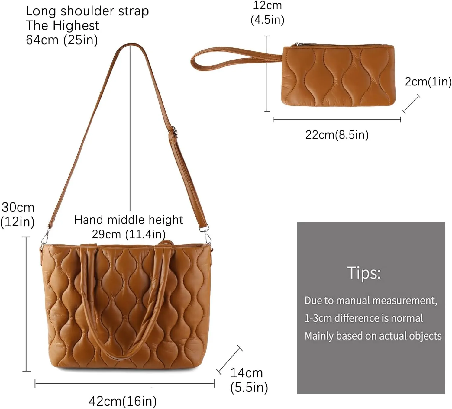 Puffer Tote Bag with zipper for Women, Large Quilted Handbags,Shoulder Bag,Top Handle Satchel for Travel,Work