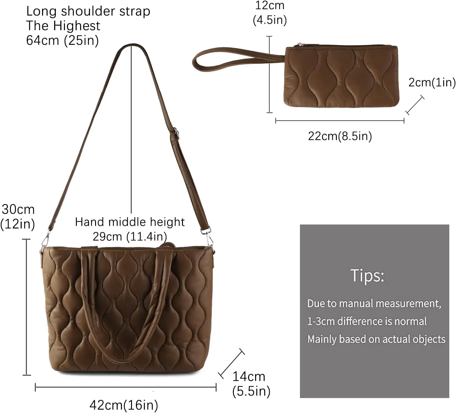 Puffer Tote Bag with zipper for Women, Large Quilted Handbags,Shoulder Bag,Top Handle Satchel for Travel,Work