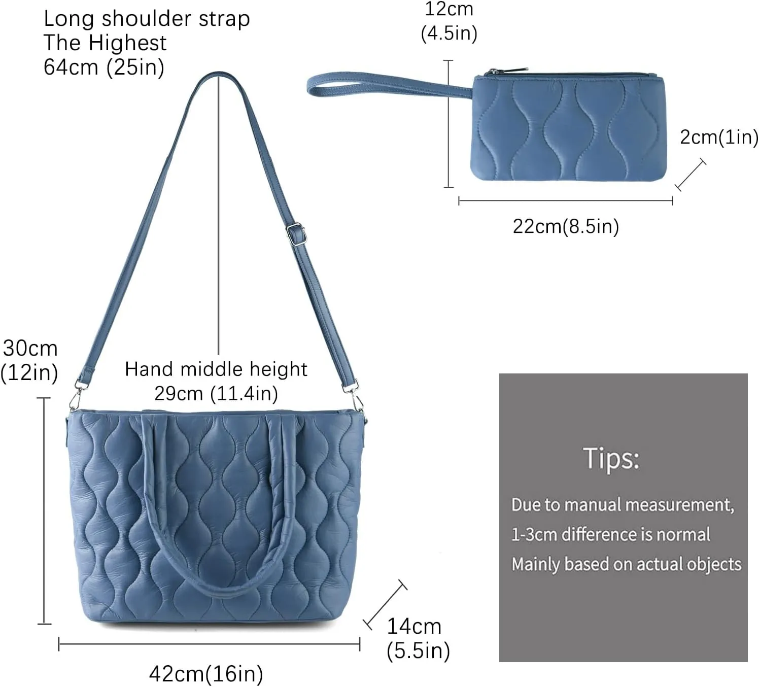 Puffer Tote Bag with zipper for Women, Large Quilted Handbags,Shoulder Bag,Top Handle Satchel for Travel,Work