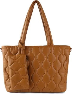 Puffer Tote Bag with zipper for Women, Large Quilted Handbags,Shoulder Bag,Top Handle Satchel for Travel,Work