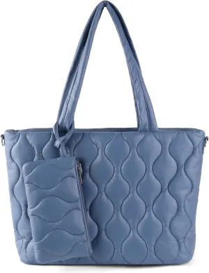 Puffer Tote Bag with zipper for Women, Large Quilted Handbags,Shoulder Bag,Top Handle Satchel for Travel,Work