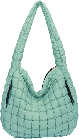 Puffer Tote Bag Women Quilted Crossbody Bag Large Shoulder Puffy 2025 Summer Beach Purse Cloud Bubble Gym Pleat Pad