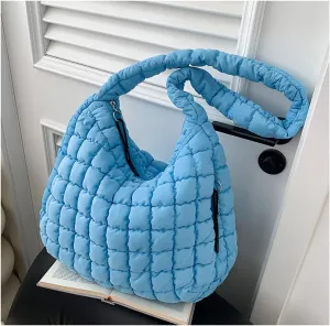 Puffy Tote Bag for Women Large Crossbody Quilted Puffer Carryall Bag Hobo Oversized Handbags
