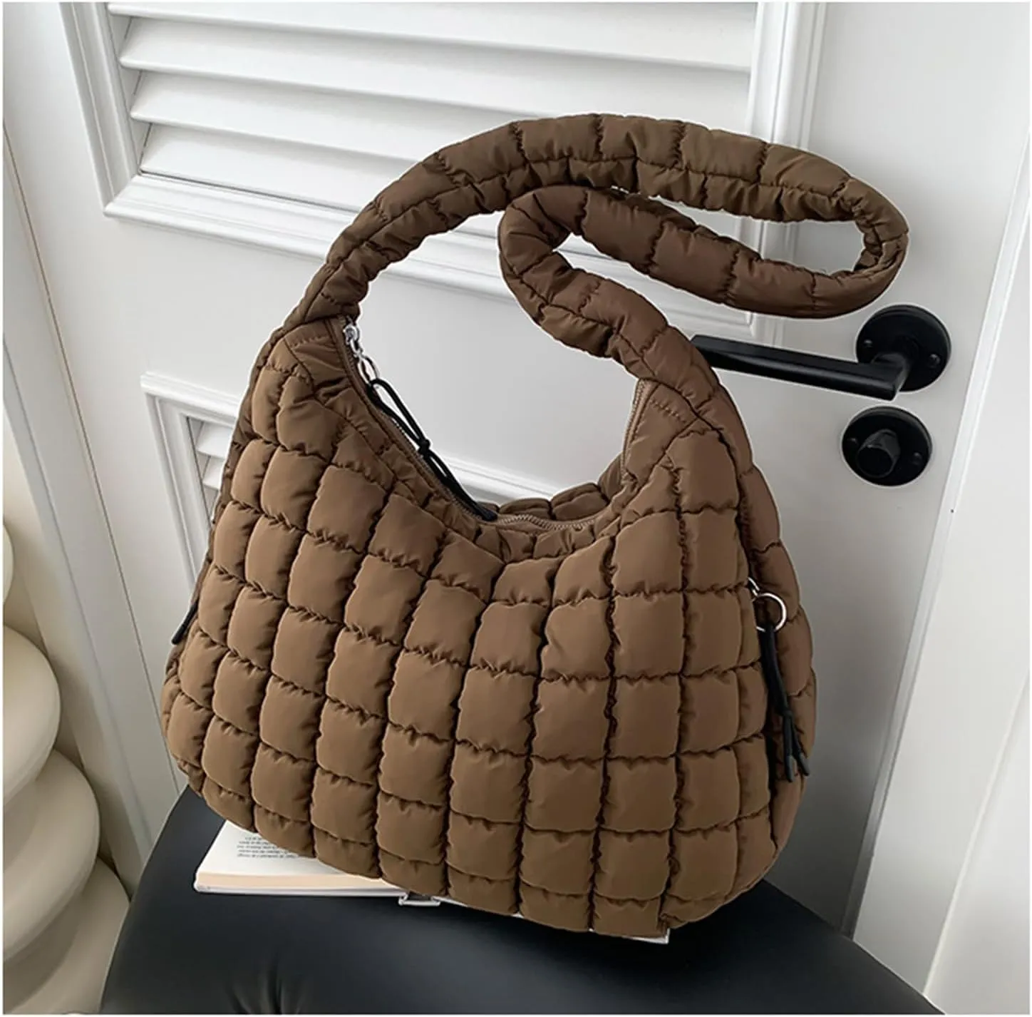 Puffy Tote Bag for Women Large Crossbody Quilted Puffer Carryall Bag Hobo Oversized Handbags
