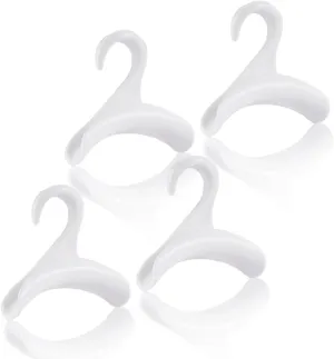 Purse Hanger for Closet (4 Pack) Wardrobe Bag Storage & Display Rack - Purse Organizer Hooks for Hanging Purse | Handbag | Backpack | Belt | Satchels | Caps | Ties (White)
