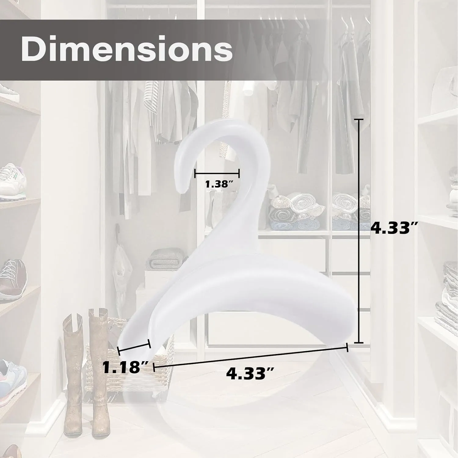 Purse Hanger for Closet (4 Pack) Wardrobe Bag Storage & Display Rack - Purse Organizer Hooks for Hanging Purse | Handbag | Backpack | Belt | Satchels | Caps | Ties (White)