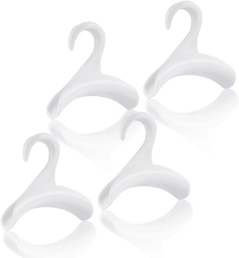 Purse Hanger for Closet (4 Pack) Wardrobe Bag Storage & Display Rack - Purse Organizer Hooks for Hanging Purse | Handbag | Backpack | Belt | Satchels | Caps | Ties (White)
