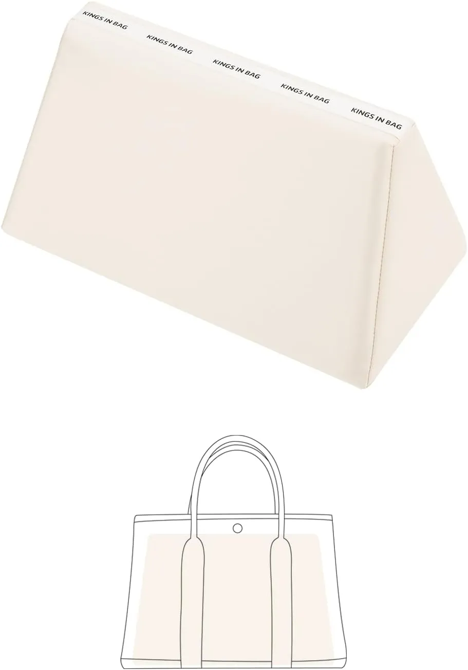 Purse Shaper Insert for Garden Party 30 Bag, Tote Bag Pillow to Keep Shape, Soft Satin Surface with Memory Foam Inner without Overfull (Craie, GP30