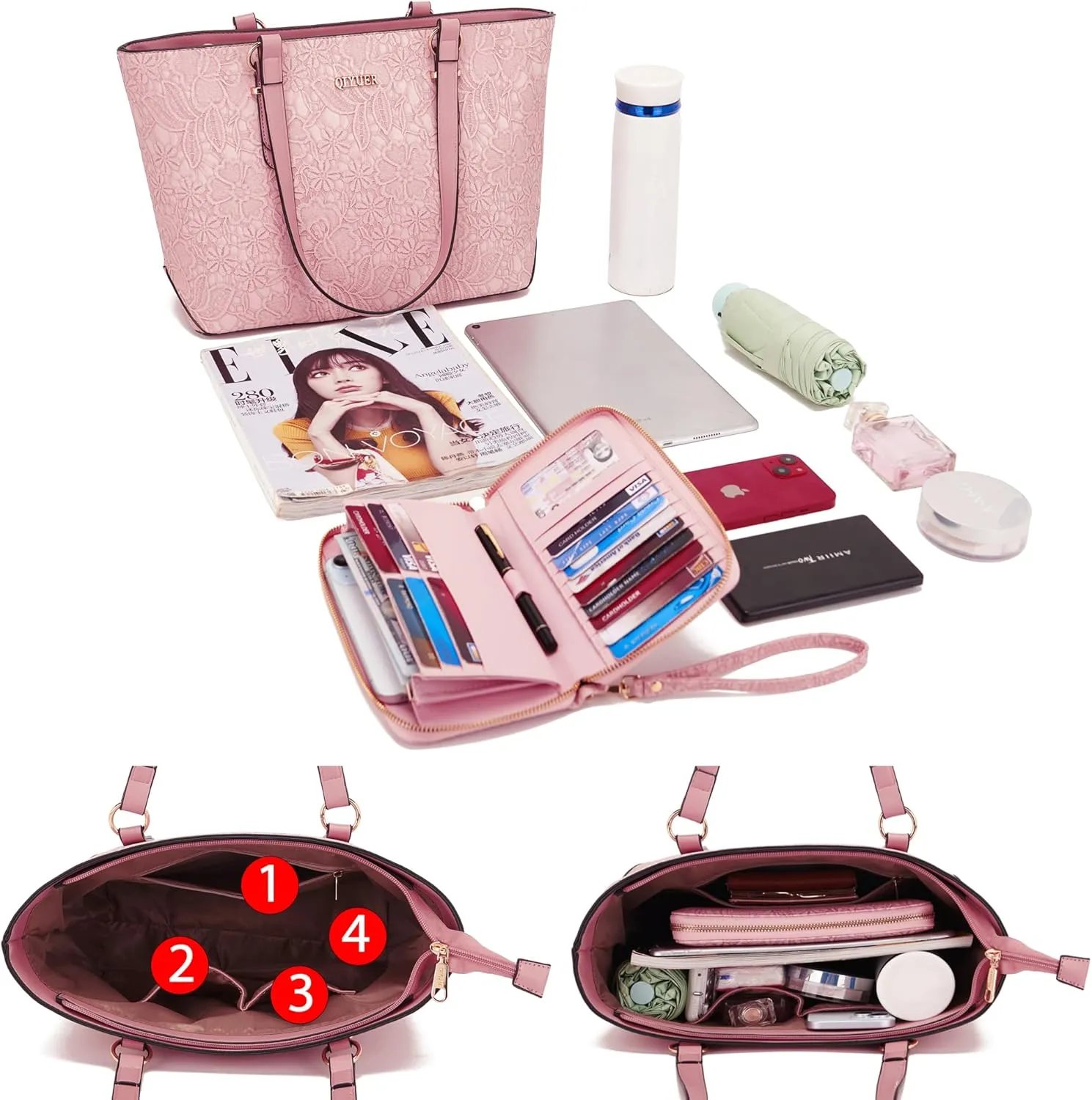 Purses And Wallets Set For Women Work Tote Satchel Handbags Shoulder Bag Top Handle Totes Purse With Matching Wallet