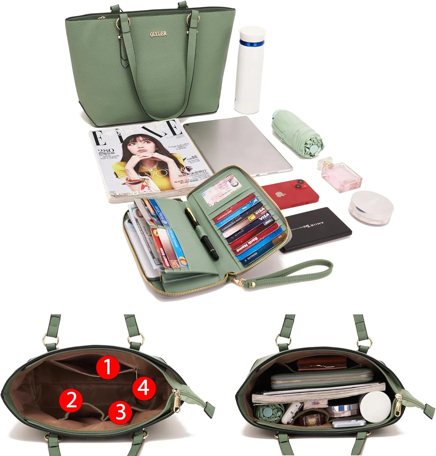 Purses And Wallets Set For Women Work Tote Satchel Handbags Shoulder Bag Top Handle Totes Purse With Matching Wallet