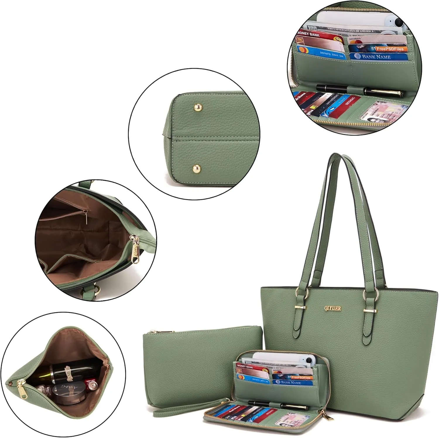 Purses And Wallets Set For Women Work Tote Satchel Handbags Shoulder Bag Top Handle Totes Purse With Matching Wallet