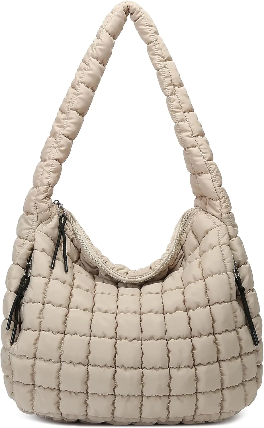 Queenoris Quilted Puffer Travel Tote Bag for Women, Large Lightweight Carryall Shoulder Bag Crossbody Bag