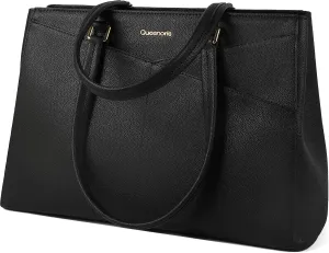 Queenoris Tote Bag for Women, 15.6 inch Laptop Large Capacity Top Handle Handbag Work Bags Computer Bag Office Briefcase