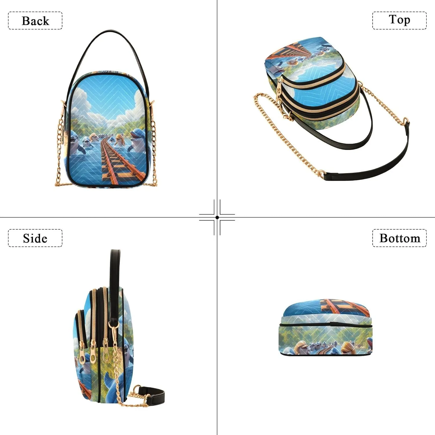 Quilted Crossbody Bag Small Shoulder Purse Women's Handbags Phone Purse with Chain