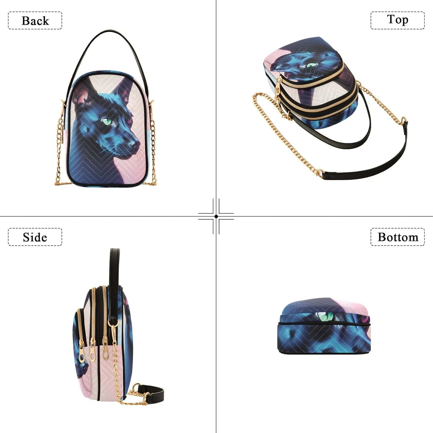 Quilted Crossbody Bag Small Shoulder Purse Women's Handbags Phone Purse with Chain