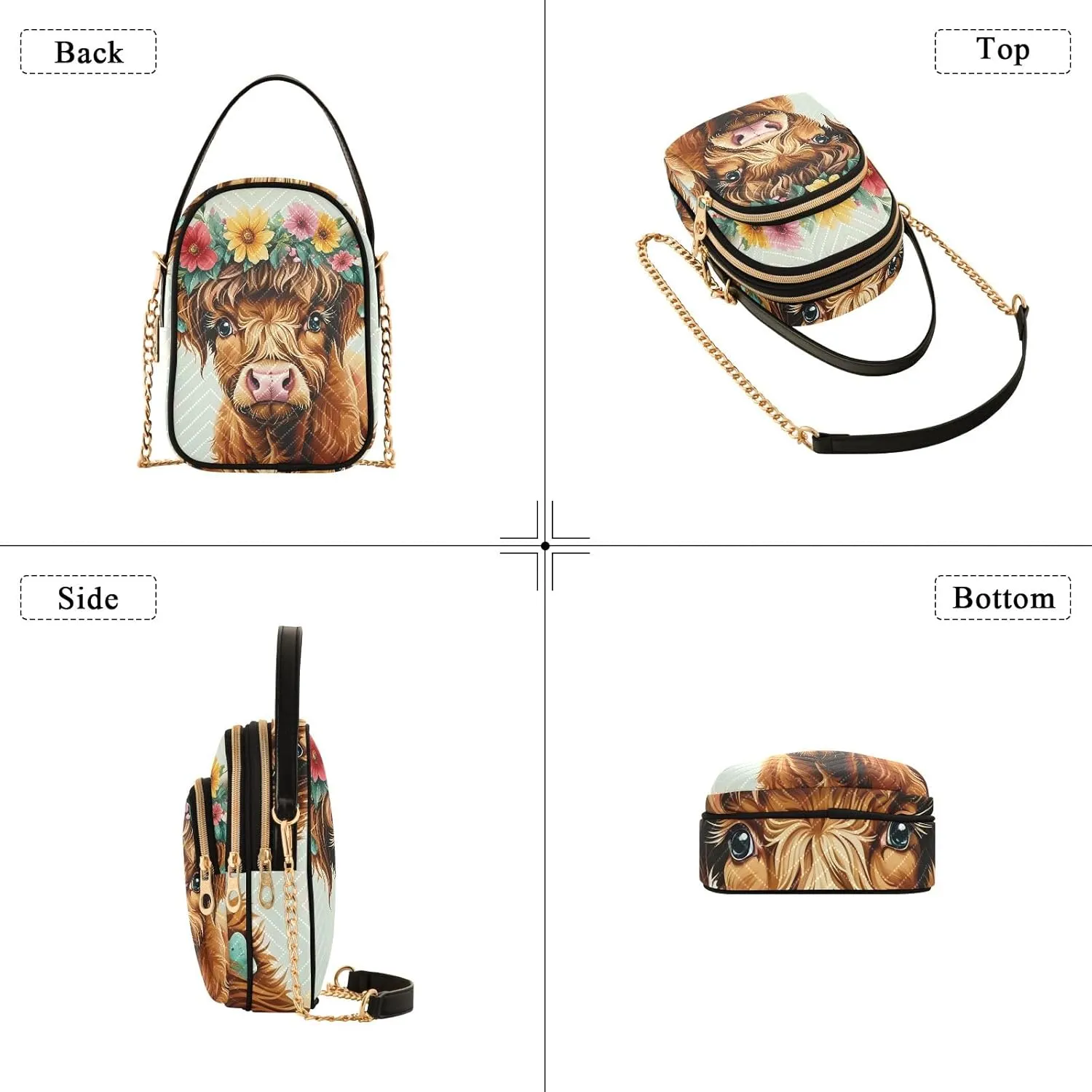 Quilted Crossbody Bag Small Shoulder Purse Women's Handbags Phone Purse with Chain