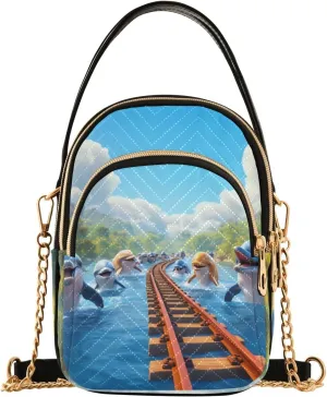 Quilted Crossbody Bag Small Shoulder Purse Women's Handbags Phone Purse with Chain