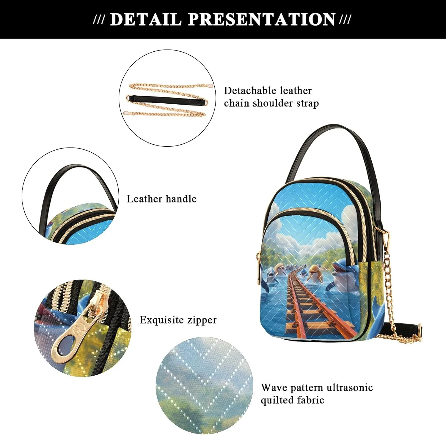 Quilted Crossbody Bag Small Shoulder Purse Women's Handbags Phone Purse with Chain