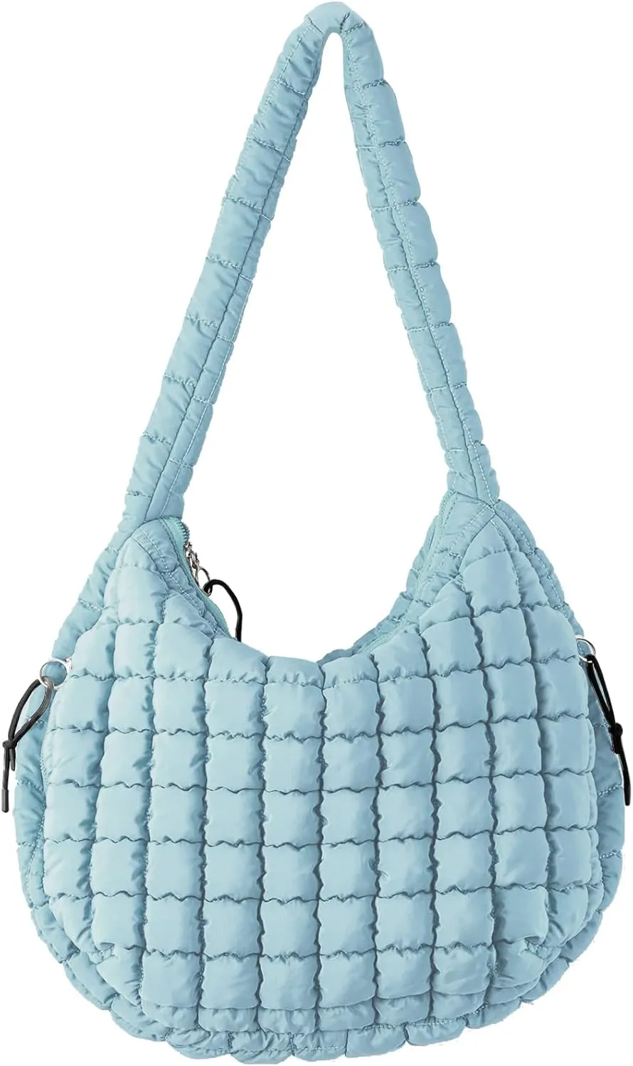 Quilted Puffer Tote Bag for Women Large Quilted Crossbody Hobo Bags Puffy Purse Carryall Bag Nylon Shoulder Handbag