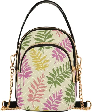 Quilted Tote Bag Color Plant Crossbody Shoulder Purse with Pockets, Everyday Handbags