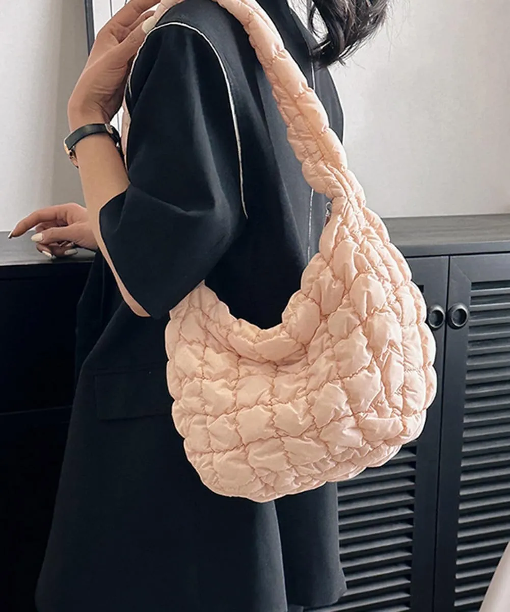 Quilted Tote Bag for Women Puffer Bags Large Padding Shoulder Bag Dumpling Underarm Bag Tote Bag Cloud Handbags with Zip