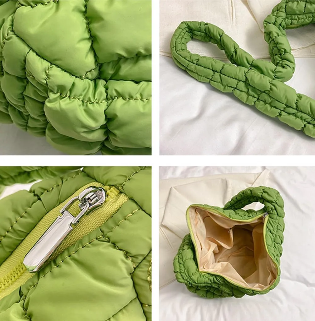 Quilted Tote Bag for Women Puffer Bags Large Padding Shoulder Bag Dumpling Underarm Bag Tote Bag Cloud Handbags with Zip