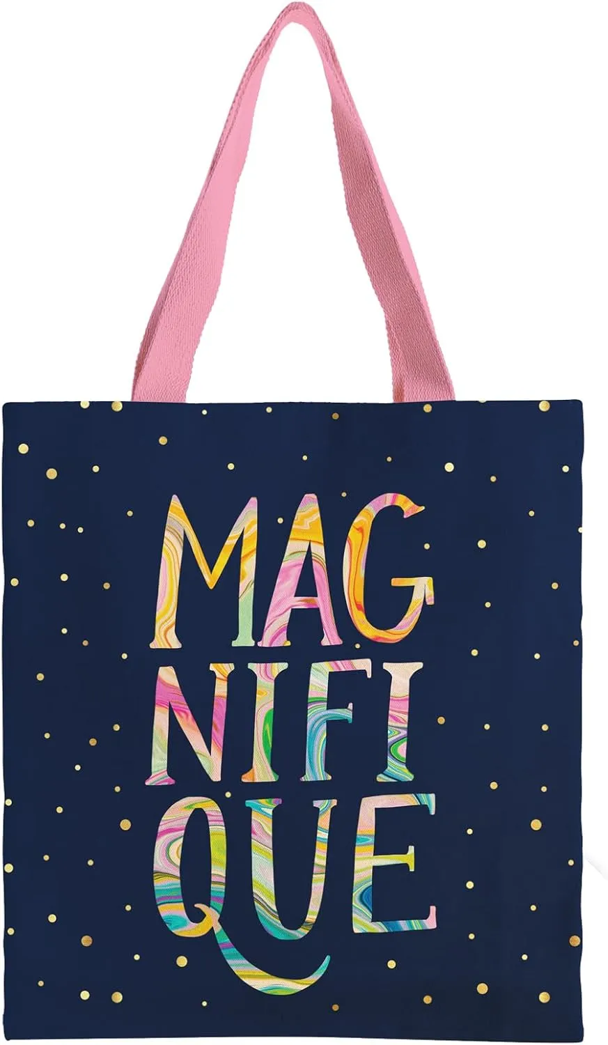 RainCaper Canvas Tote Bag for Women | Magnetic Closure & Open Interior Pocket | Holds Laptops, Magazines, Sunglasses, Books