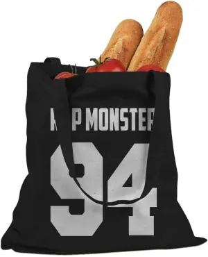 Rap Monster 94 Large Black Canvas Tote Bag