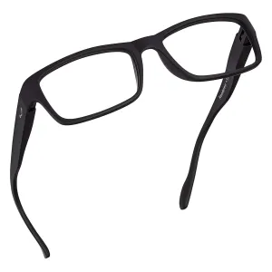 Readerest Blue Light Blocking Reading Glasses - 1.5 x Magnification Strength - Computer Eyeglasses with Thin Reflective Lens, UV Protection, Antiglare - Stylish Glasses for Men and Women - Black
